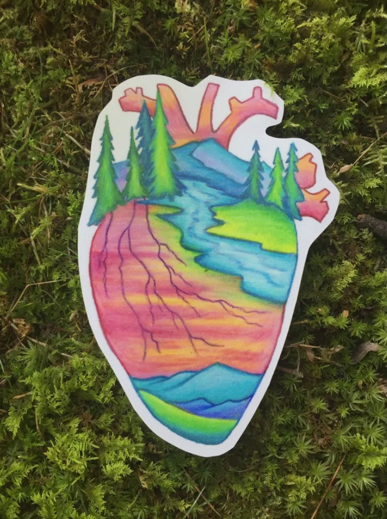 Nature Heart Sticker