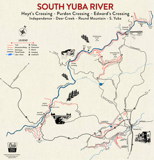 South Yuba River + Nevada City Bandana Map
